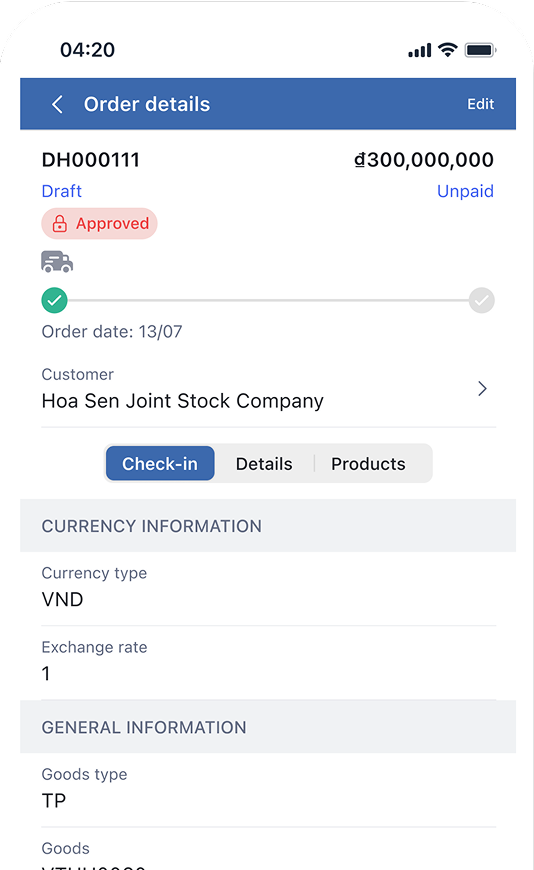 Create Orders & Quotes - Screen 2
