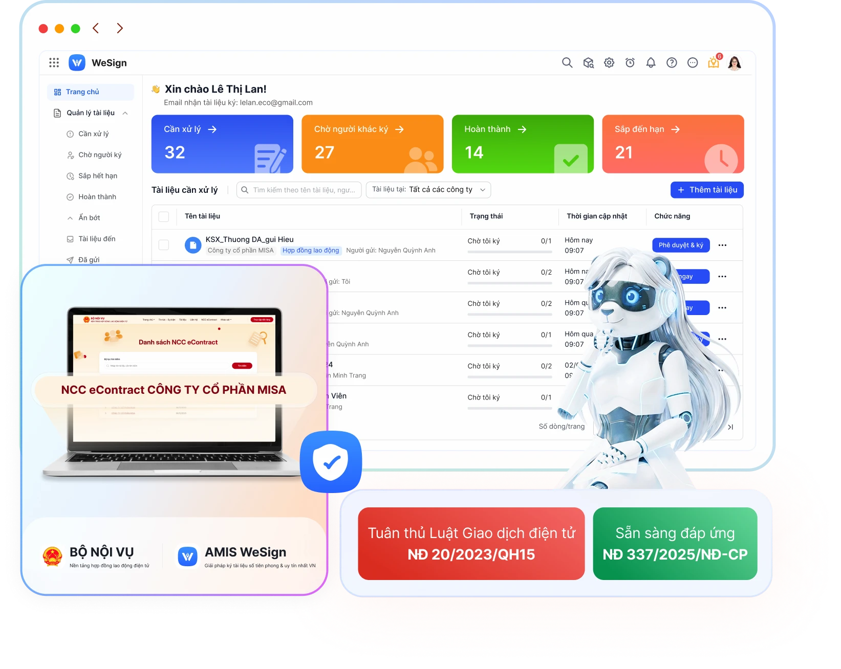 Phần mềm hợp đồng điện tử weSign