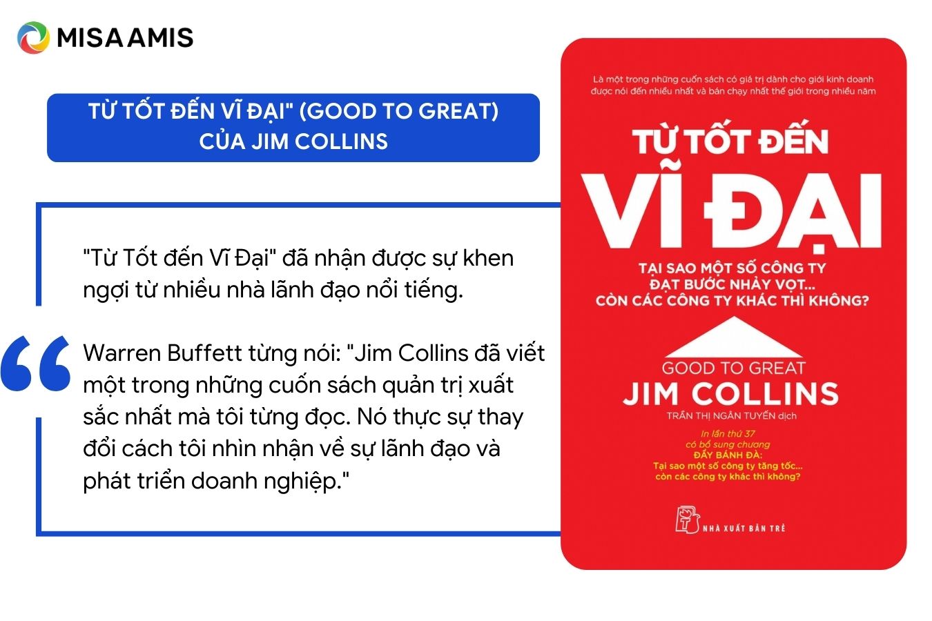 "Từ Tốt đến Vĩ Đại" (Good to Great) của Jim Collins