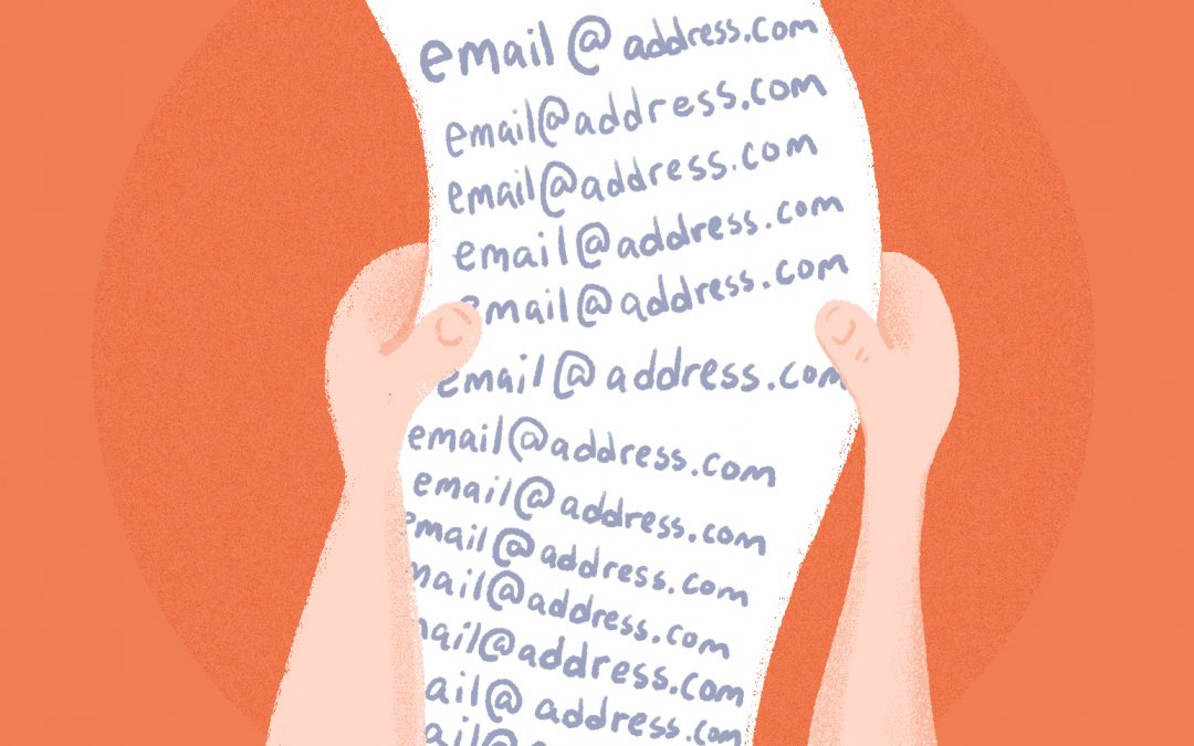 Danh sách địa chỉ nhận email