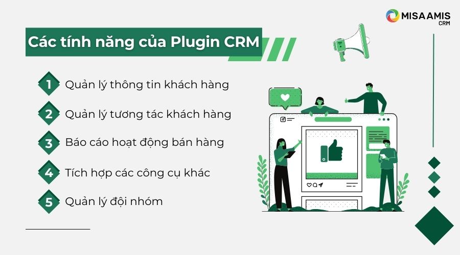 Các tính năng cơ bản trong Plugin quản lý khách hàng WordPress