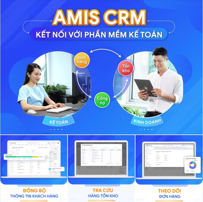 AMIS CRM liên thông dữ liệu với AMIS Kế toán