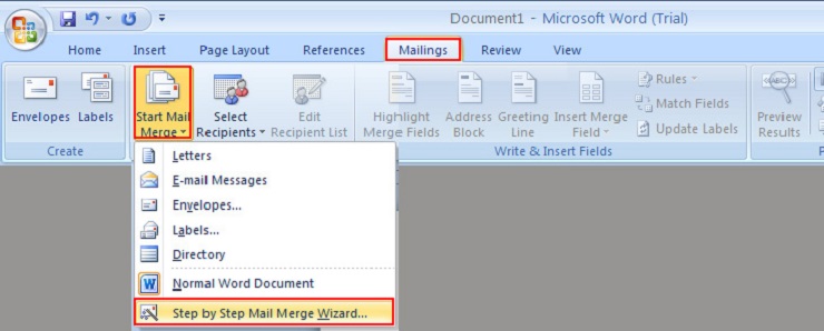 Mail merge trong Word cũng giúp tạo phiếu lương nhanh chóng