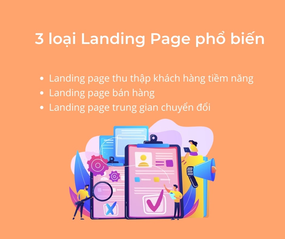 3 loại landing page phổ biến nhất hiện nay