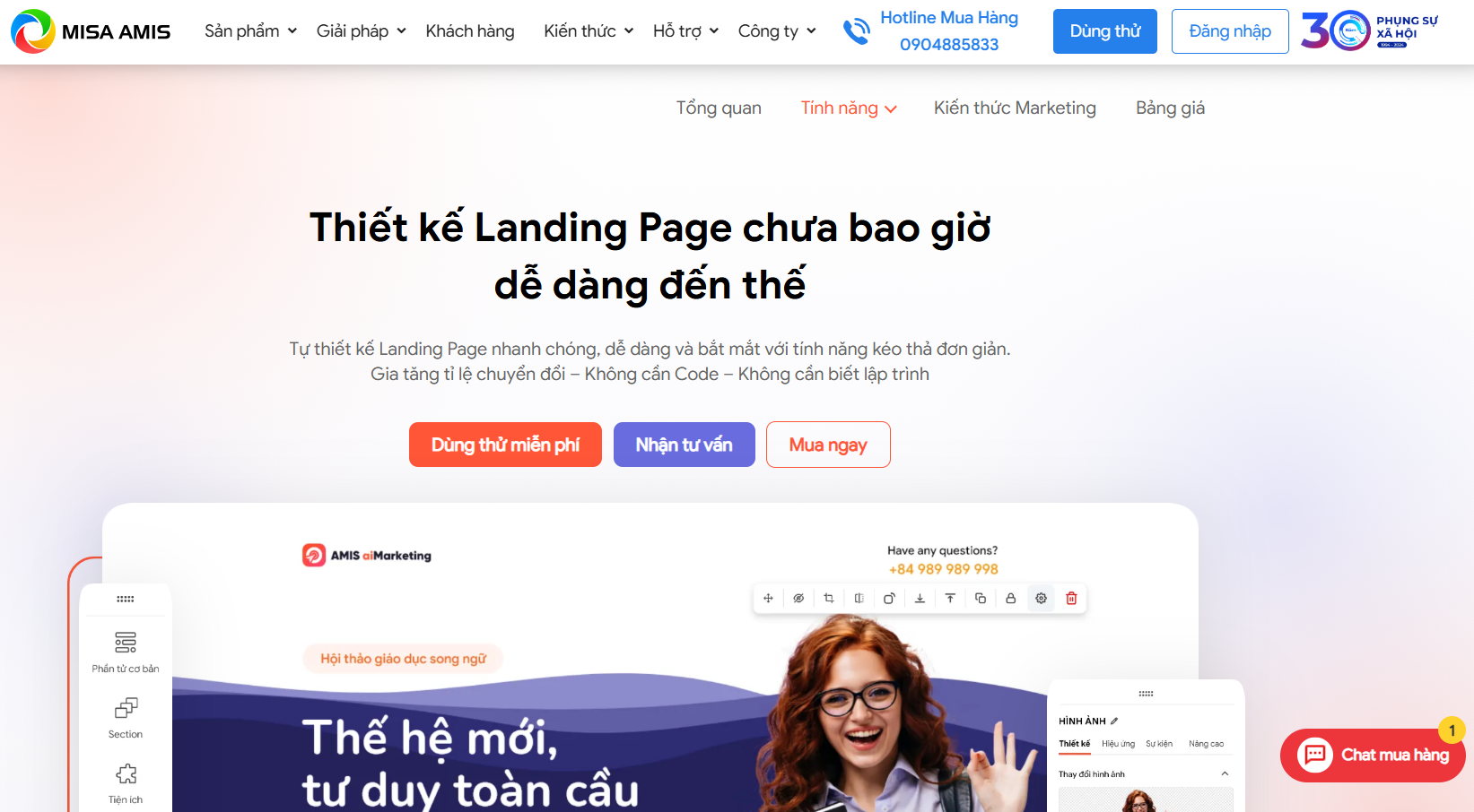 Ví dụ về Landing page là gì trong Digital Marketing