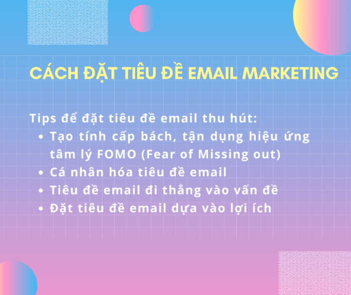 Cách đặt tiêu đề Email Marketing