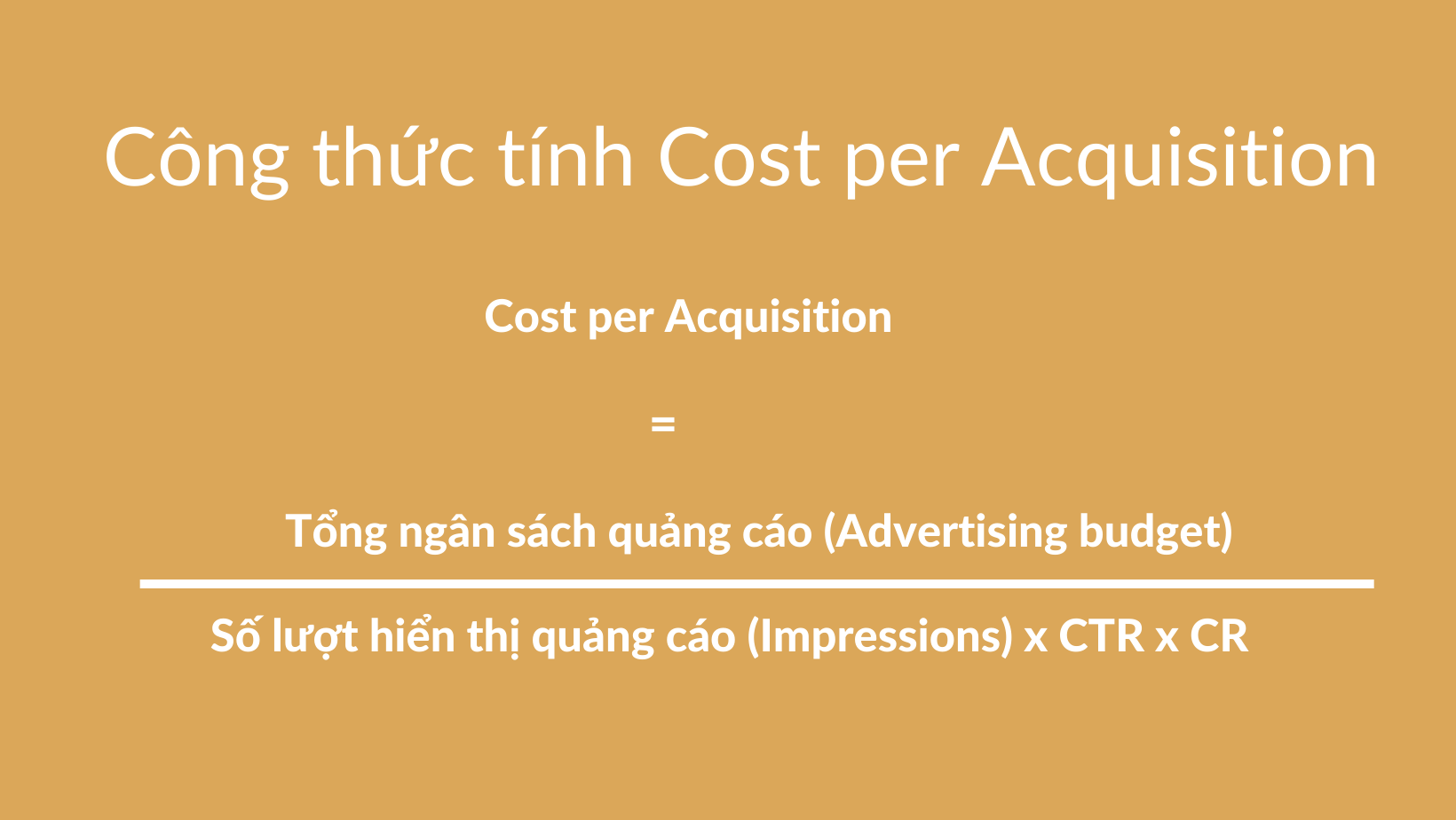 công thức tính cost per acquisition là gì