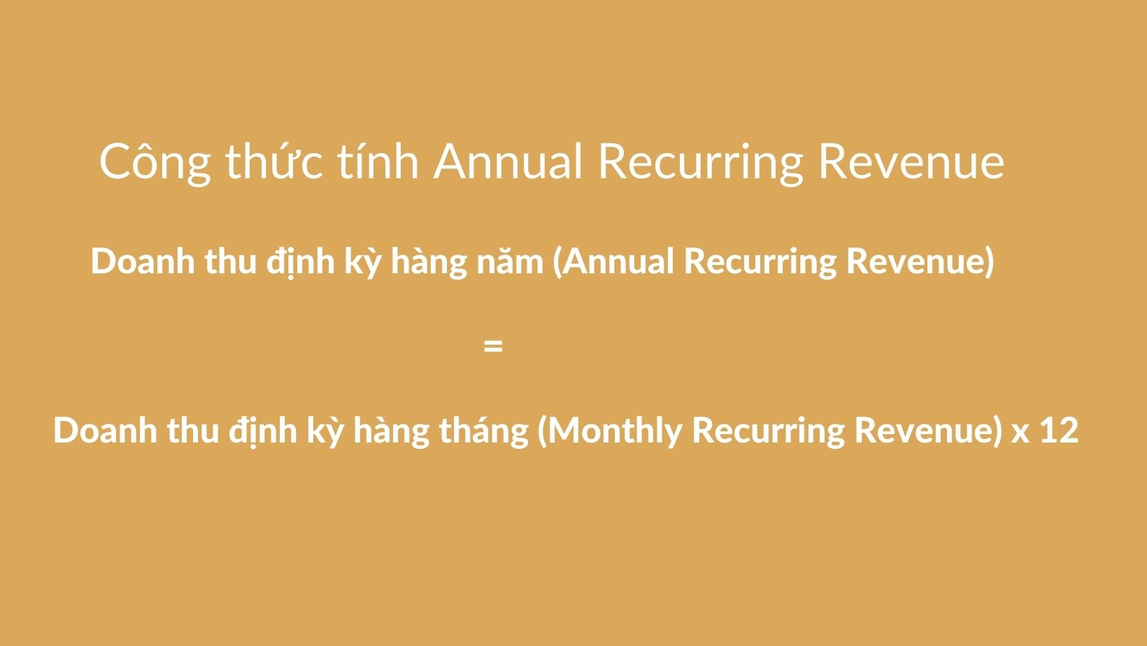 công thức tính annual recurring revenue