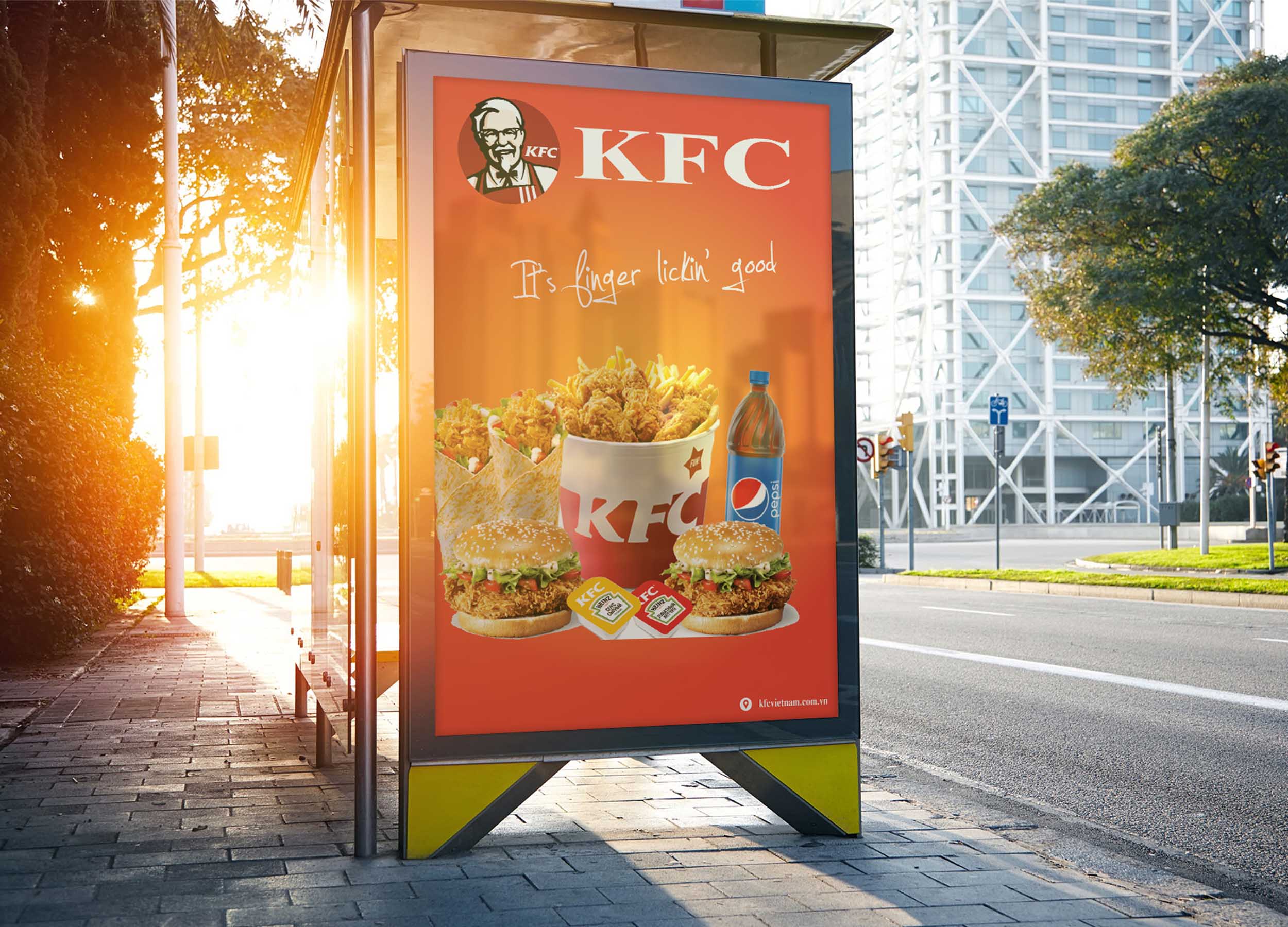 banner quảng cáo ngoài trời KFC