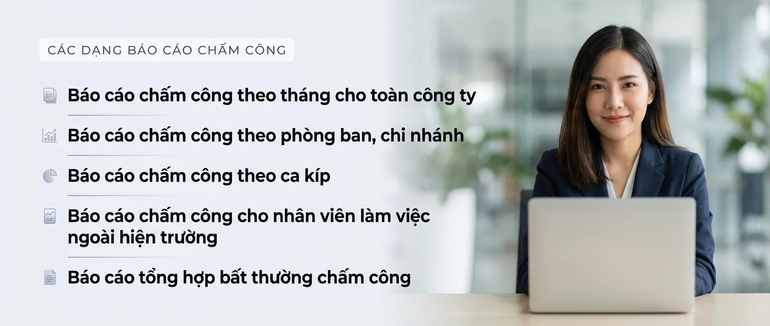 báo cáo nội bộ chấm công