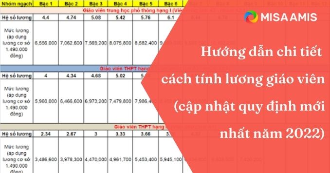 Hướng dẫn cách tính lương giáo viên chính xác nhất