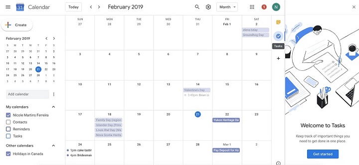 dễ dàng thay đổi chế độ xem tại Google Calendar