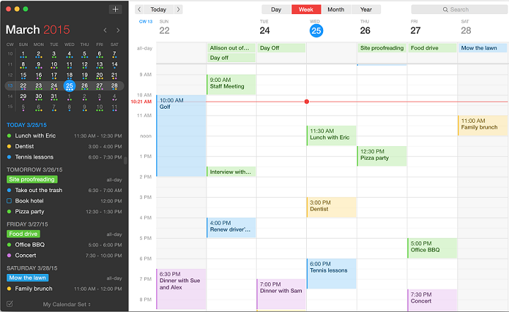 ứng dụng quản lý thời gian Calendar