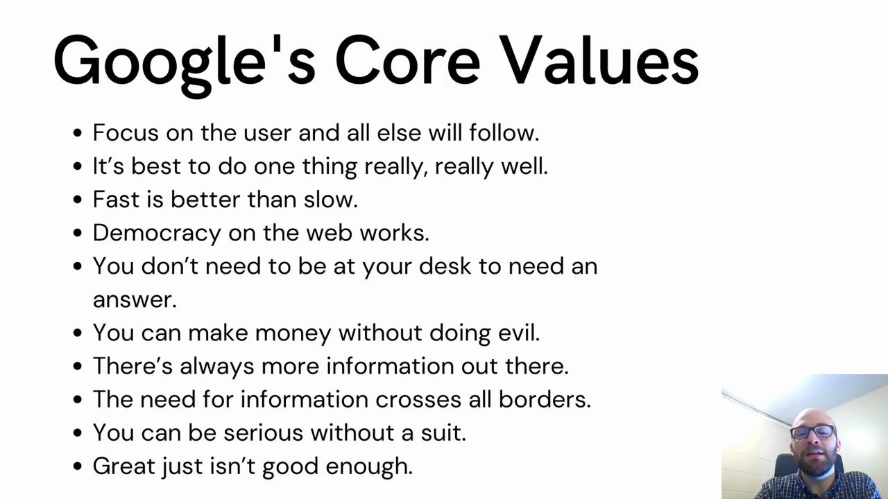 văn hóa doanh nghiệp google - 10 giá trị cốt lõi