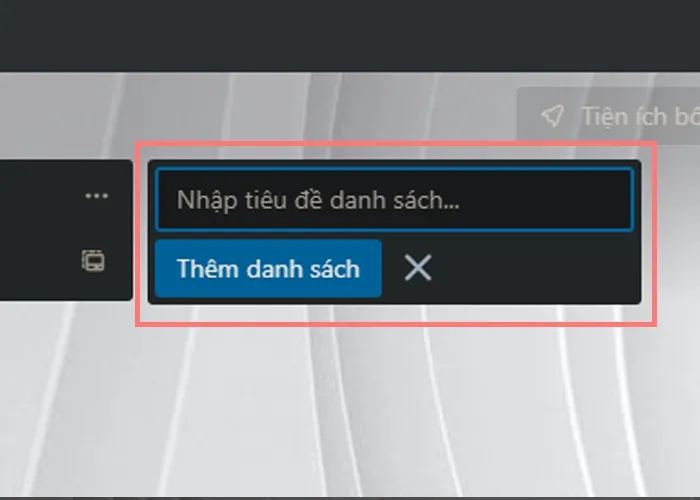 cách tạo danh sách trên Trello bước 2