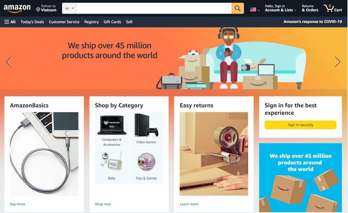 Giao diện phù hợp thúc đẩy mua hàng của Amazon
