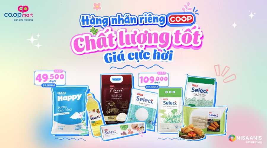 Nhãn hàng riêng là lợi thế lớn của Coopmart