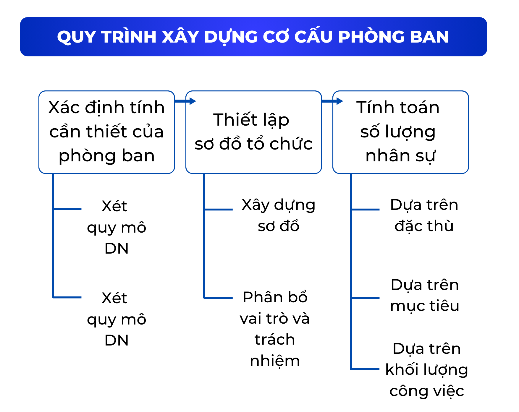 quy trình xây dựng các phòng ban trong công ty