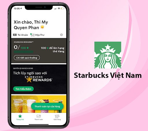Ứng dụng Starbucks Việt Nam (Nguồn ảnh: thegioididong)