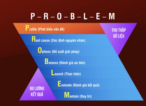quy trình giải quyết vấn đề sử dụng từ "PROBLEM" 
