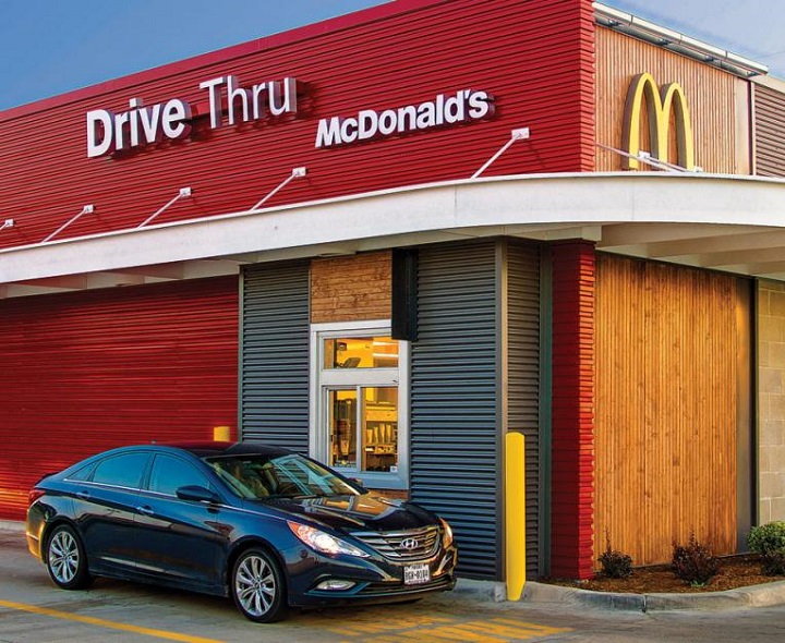 mô hình drive through của McDonalds