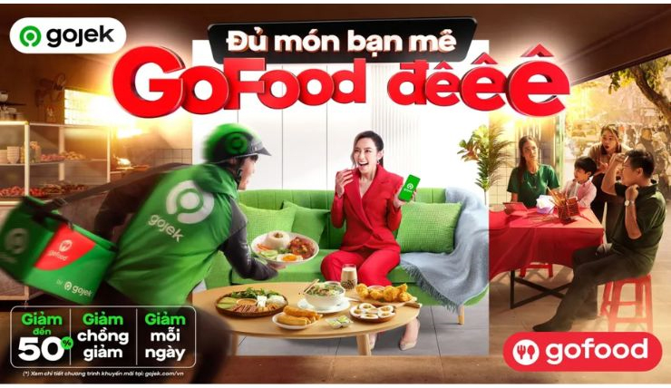 Banner quảng cáo phát ra tiếng rao của Gojek (Nguồn: Internet)