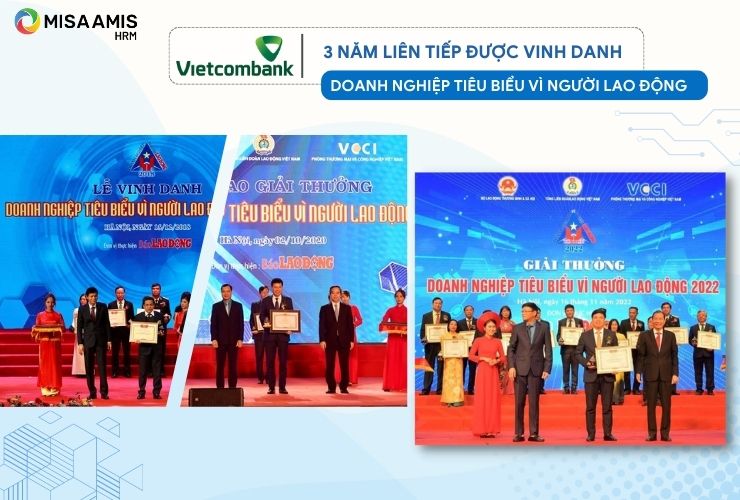 Vietcombank giữ vững vị trí Doanh nghiệp tiêu biểu vì người lao động từ năm 2018-2022