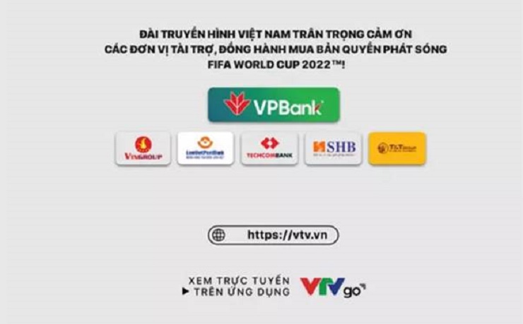 Thông điệp xuất hiện trước - sau mỗi hiệp đấu và phần bình luận tại World Cup 2022 của VTV (nguồn : VTVgo)