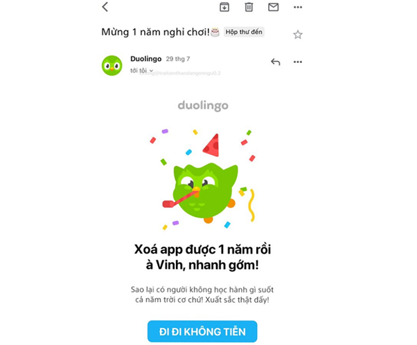 Duolingo là case study điển hình cho việc cá nhân hóa email marketing