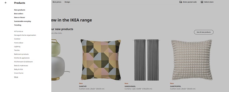 Website Ikea Canada – Nguồn: https://www.ikea.com/ca/en/