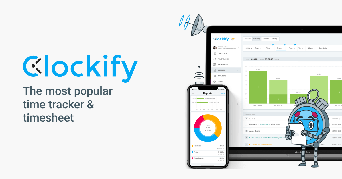 Phần mềm chấm công Clockify là công cụ quản lý công tác chấm công và tính lương cho doanh nghiệp