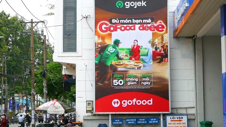 Biển quảng cáo biết nói của Gojek - Nguồn: Internet