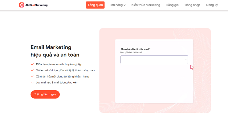 Dịch vụ email marketing của AMIS aiMarketing đem lại nhiều lợi ích cho người dùng Việt. Nguồn ảnh: AMIS aiMarketing