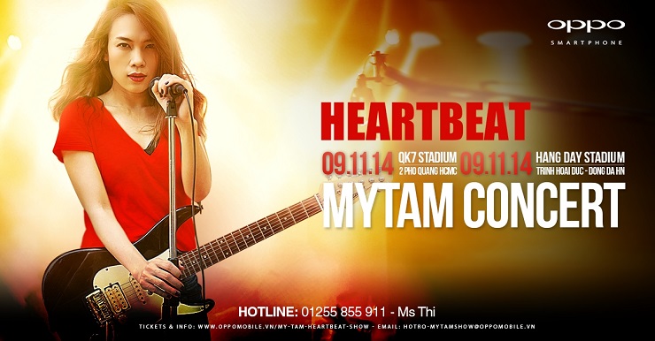 Live concert Heartbeat của Mỹ Tâm với sự tài trợ từ Oppo - (Nguồn: kenh14.vn)