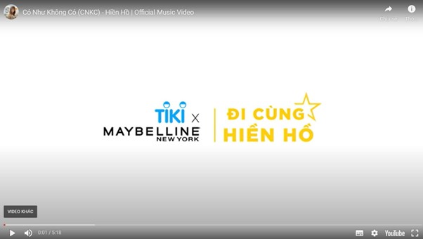 MV Có như không có của Hiền Hồ trong chiến dịch Tiki đi cùng sao Việt lọt Youtube Top Trending - Nguồn: Youtube