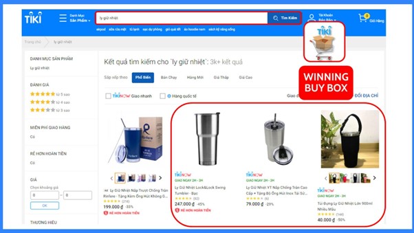 Công nghệ winning buy box gợi ích sản phẩm cho khách hàng - Nguồn: Internet