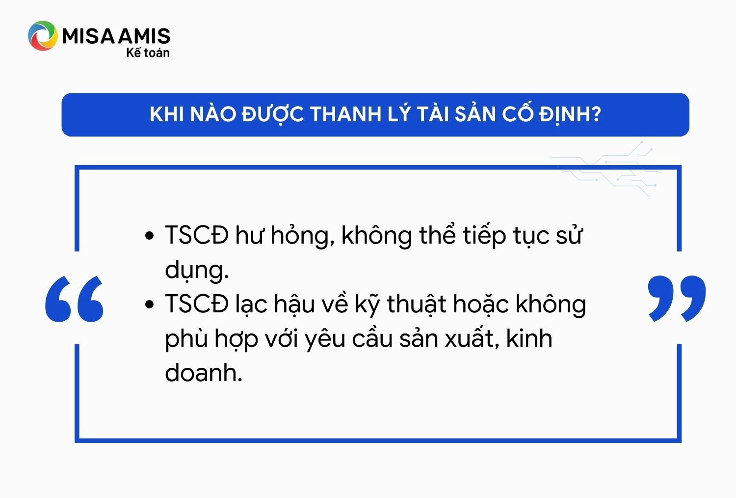 Quy định pháp luật về thanh lý tài sản cố định