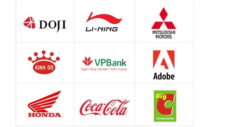 Một số logo mang tính Hỏa trong thiết kế (Nguồn: brandsvietnam.com)