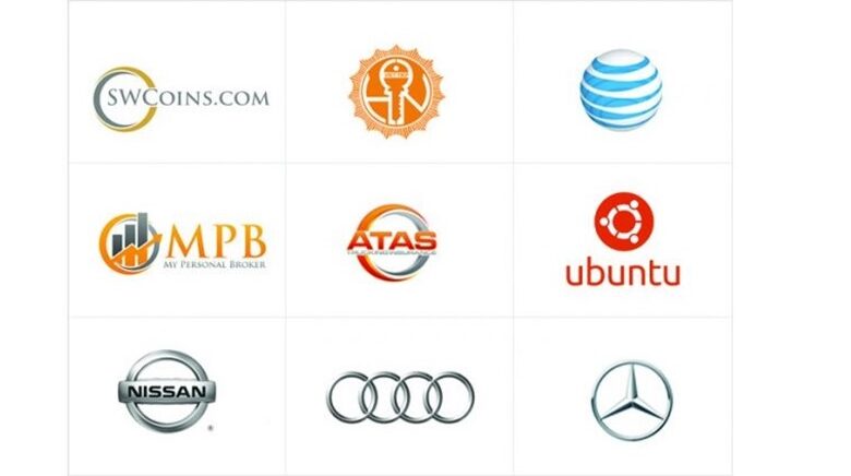 Một số logo mang tính Kim trong thiết kế (Nguồn: brandsvietnam.com)