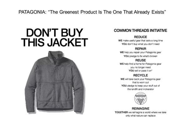 Chiến dịch “Don’t Buy This Jacket” (tạm dịch - Đừng mua chiếc áo khoác này) của Patagonia