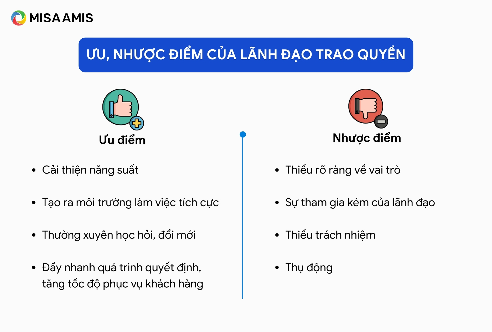 Ưu, nhược điểm của lãnh đạo trao quyền