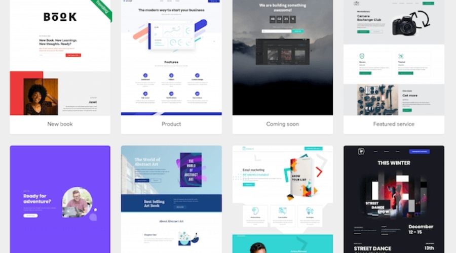 các mẫu thiết kế landing page miễn phí của Mailchimp
