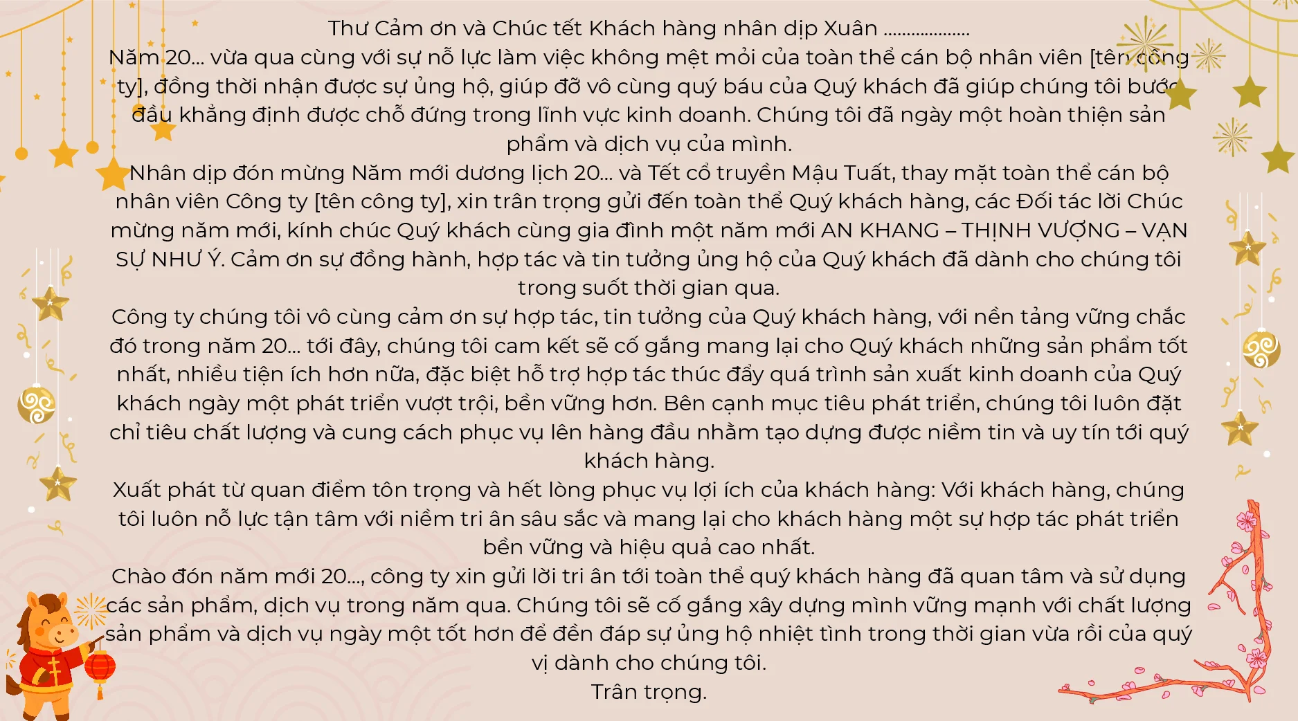 Mẫu email chúc Tết khách hàng hay nhất 