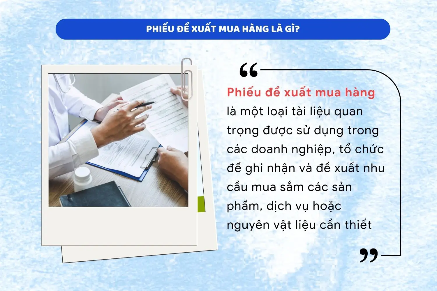 Phiếu đề xuất mua hàng