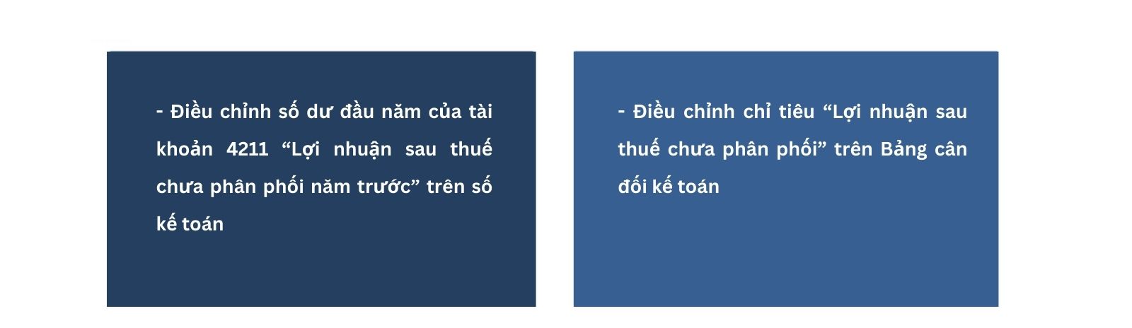 Điều chỉnh số dư TK 4211