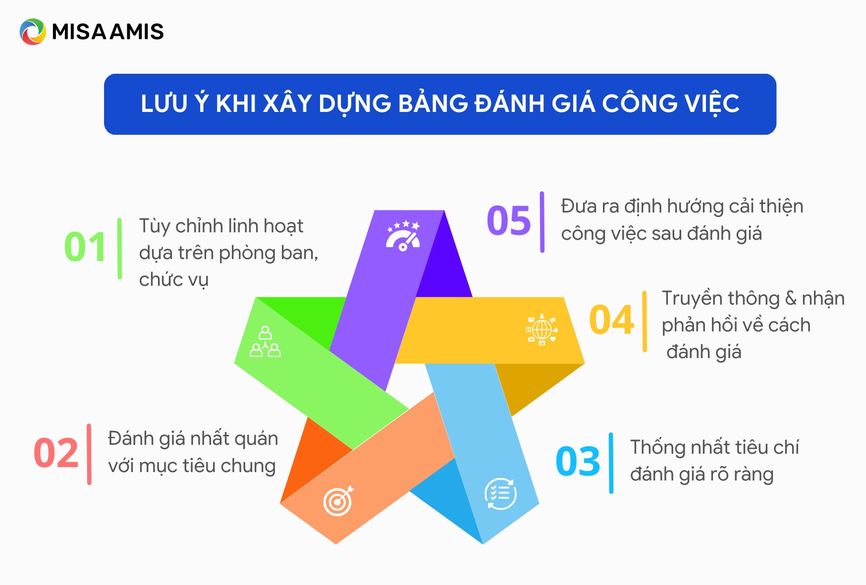 Lưu ý khi xây dựng bảng đánh giá công việc