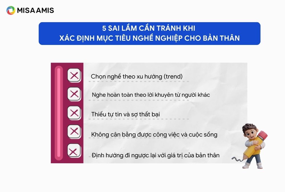 Xác định mục tiêu nghề nghiệp cho bản thân cần tránh những sai lầm nào