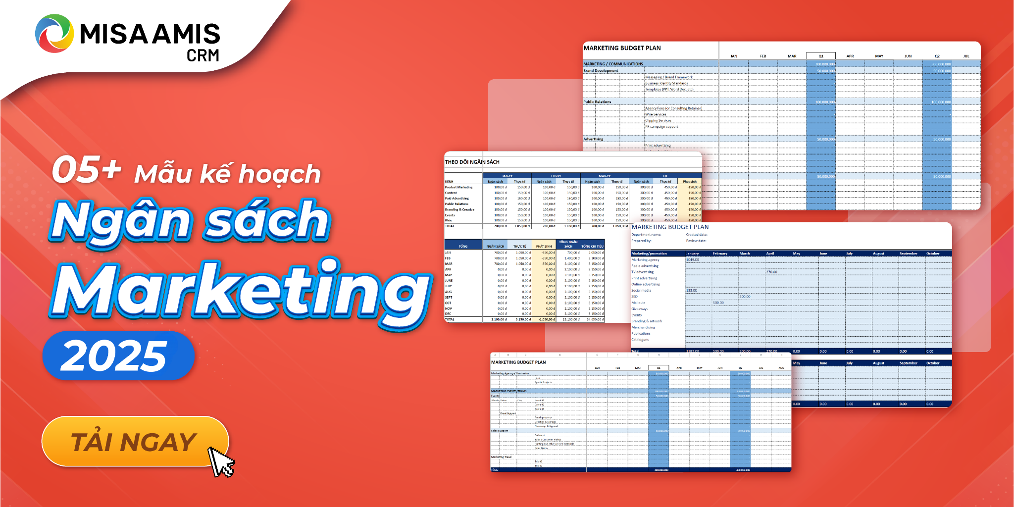 Biểu mẫu Kế hoạch ngân sách Marketing 2025