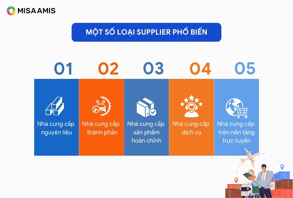 một số loại supplier phổ biến