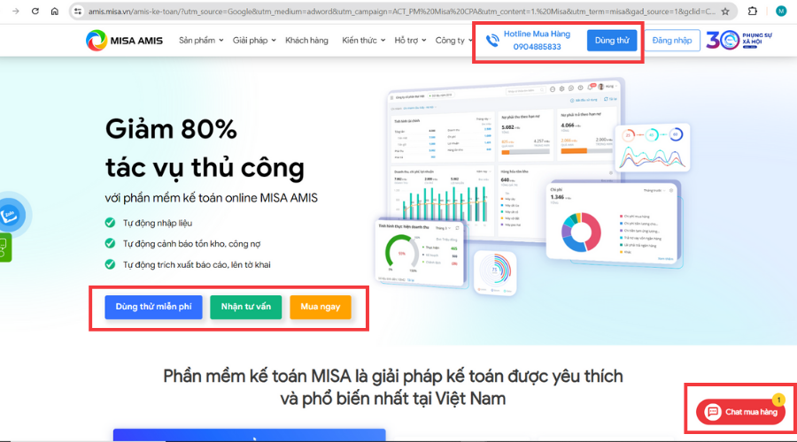 Các loại CTA điển hình trên các websites